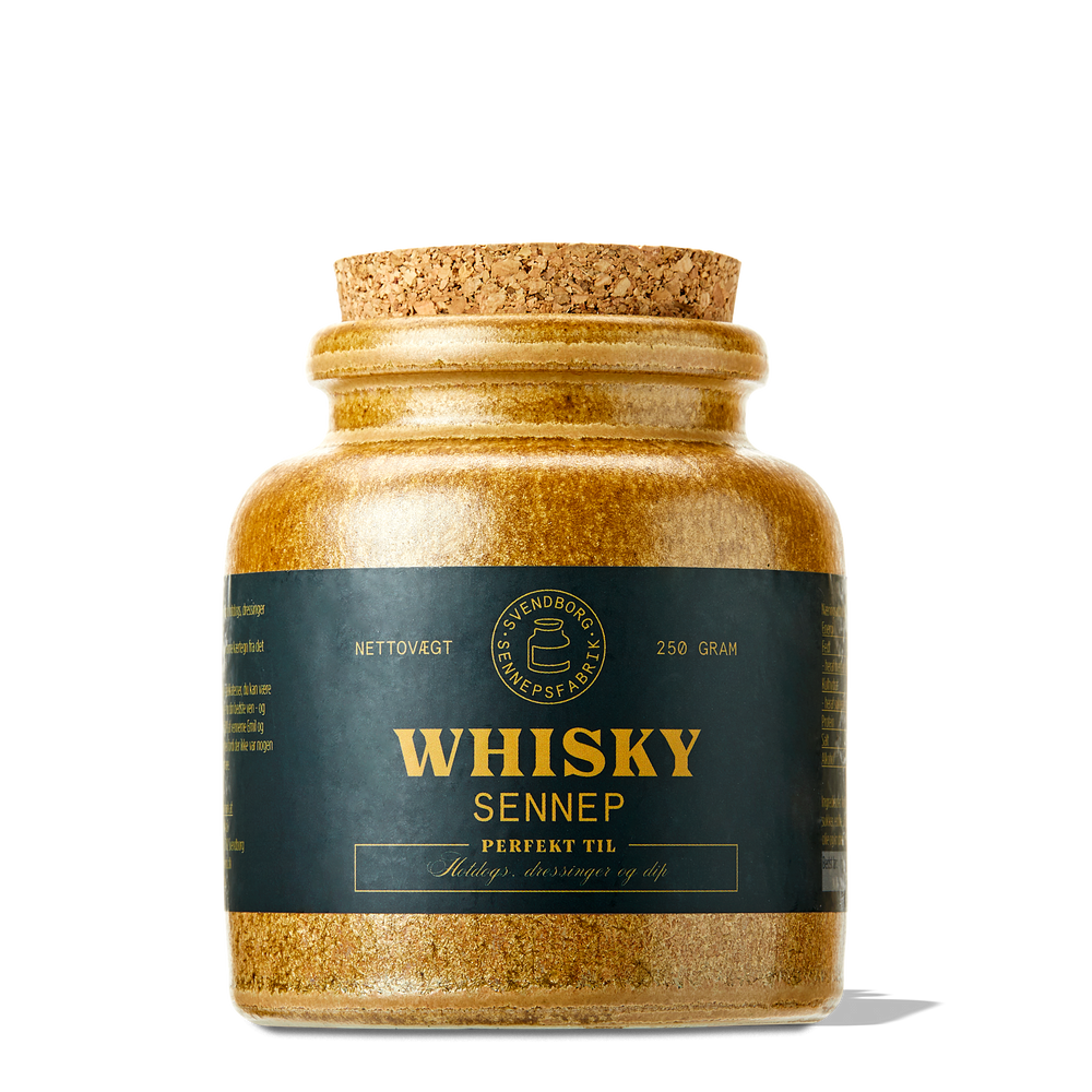 
                  
                    Whisky sennep i lertøjs krukke fra Svendborg Sennepsfabrik
                  
                
